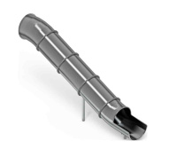 Детские горки для улицы + Горка тоннельная прямая 2000 нержавеющая сталь SNSР 2000.764