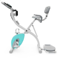 Велотренажеры + Велотренажер X-Bike DFC DavCreator Max PRO, бело-голубой