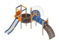 Детские уличные комплексы + Детский игровой комплекс Игротека, Горка 1200 ДИК 37-001