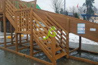 Детские горки + Зимняя горка "IgraGrad Snow Fox", скат 8 м