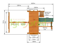 Детские уличные комплексы + Детская площадка IgraGrad Крепость Фани с рукоходом (Домик)