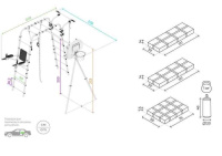 Детские спортивные комплексы для дачи + Дачный комплекс "Fitness" + ЦЕПНЫЕ качели Romana 103.20.05 (серый/жёлтый)