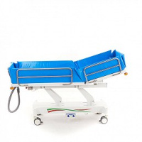 Тележки для перевозки пациентов + Тележка-каталка для мытья пациентов с электроприводом регулировки высоты, с аккумулятором МЕТ E-POOL