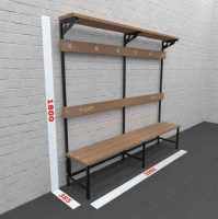 Скамьи для раздевалок + Скамейка для раздевалки односторонняя с полкой