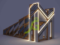 Детские горки + Детская деревянная зимняя горка "IgraGrad Snow Fox", скат 5,9 м мод.3