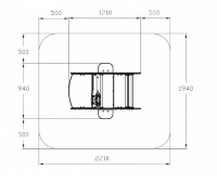 Теневые навесы, беседки + Машинка (черная) - Беседка машинка средняя - МФ 10.03.01-05.И1