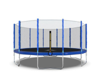 Батуты + Батут DFC Trampoline Fitness 16ft наружн.сетка, синий (488см)