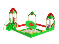 Песочницы + Песочный дворик Ягодка с горкой ДИК ИО 07-539