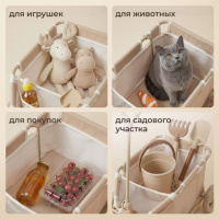 Мягкие модули + Тележка для игрушек UNIX Kids Doll / для кукол и животных бежевый