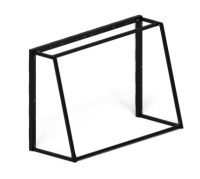 Ворота для мини-футбола + Ворота мини футбольные (черные) (с креплением сетки) - СО 2.60.04-01