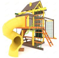 Детские уличные комплексы + Детская площадка IgraGrad Шато с трубой (Дерево) мод.2