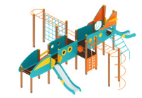 Детские уличные комплексы + Детский игровой комплекс «Аэроплан» H=1200 ДИК 29-1204