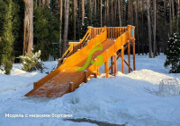 Детские горки + Зимняя горка "IgraGrad Snow Fox", скат 8 м