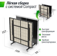 Теннисные столы всепогодные + Всепогодный теннисный стол UNIX Line outdoor 14 mm SMC (Grey) Артикул: TTS14OUTGY