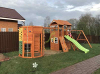 Детские уличные комплексы + Детская площадка IgraGrad Клубный домик 2 с WorkOut Luxe