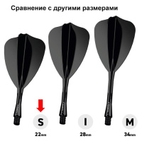 Оперения и хвостовики + Литые оперения с хвостовиками Winmau Fusion Arrow Short (черные)