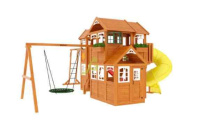Детские уличные комплексы + Детская площадка IgraGrad Клубный домик Макси с трубой Luxe