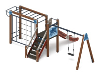 Детские уличные комплексы + Счастливое детство (Алтай) - ДИК 2.01.02-04 - Игровой комплекс H=1200