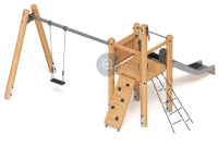 Детские уличные комплексы + Игровой комплекс (лиственница) ДИК 2.24.03-Л.И1