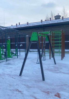 Детские качели + Качели на металлических стойках с прорезиненными сиденьями без спинки ИО 01250