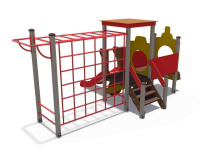 Игровые формы + Паровозик с рукоходом и горкой Н-750 ДИФ 01291