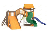 Детские уличные комплексы + Всесезонная площадка IgraGrad С Мостик 1 с трубой SF1