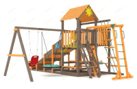 Детские уличные комплексы + Всесезонная площадка IgraGrad С с балконом мод.2 SF