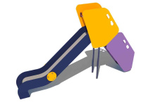 Детские горки + Горка Н-1200 со сплошными бортами ИО 07030