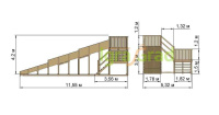Детские горки + Зимняя горка "IgraGrad Snow Fox", скат 10 м (мод. 2) без окраски