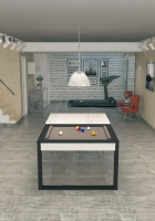 Бильярдные столы + Комплект 2 в 1«Pride» — бильярдный обеденный стол для пула 7ф + 4 стула (беленый дуб, столешница, аксессуары + сукно)