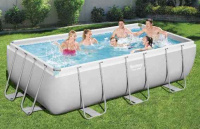 Каркасные бассейны  + Бассейн прямоугольный на стойках Bestway 56441 (ф-тр 5838, к-дж 58094) р 404х201х100, 6478 л