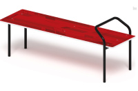 Детские уличные комплексы + Скамья для пресса (красный) - СО 2.40.05-01