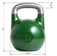 Гири + Гиря для соревнований (стандарт 2021) ВФГС 24 кг