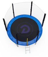 Батуты + Батут с сеткой DFC PELPO 8ft с лестницей, BLUE