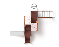 Детские уличные комплексы + Теремок (Пряничный домик) - ДИК 2.07.02-02