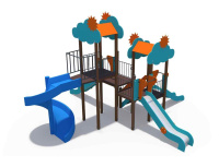 Детские уличные комплексы + Детский игровой комплекс Небоскреб (винтовой скат Н-2000, металлический скат Н-1500,1200 и 900) ДИО 04103