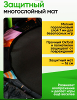 Батуты + Батут с защитной cеткой "PERFETTO SPORT ROCKET 48" диаметр 122 см чёрно-зелёный PS-546-B