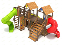 Детские уличные комплексы + Детская площадка IgraGrad Комбо с трубой 2,1м