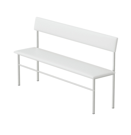 Банкетки, диваны медицинские + Банкетка медицинская со спинкой БМС (корпус белый)