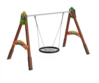 Детские качели + ИО 01-008-СШ Качели деревянные Гнездо