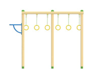 Детские уличные комплексы +  Спортивный комплекс для малышей ДСК 04240