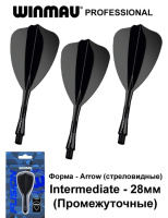Оперения и хвостовики + Литые оперения с хвостовиками Winmau Fusion Arrow Intermediate (черные)