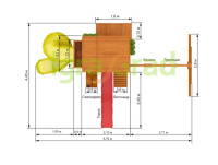 Детские уличные комплексы + Детская площадка IgraGrad Клубный домик 3 с трубой Luxe