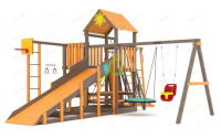 Детские уличные комплексы + Всесезонная площадка IgraGrad С с балконом мод.2 SF