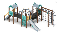 Детские уличные комплексы + Городок (Тайга) - ДИК 2.01.3.02-03 - Игровой комплекс H=1200