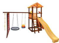 Детские уличные комплексы + ИК Perfetto sport «Pitigliano-11» + качели "Паутина"