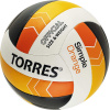 Мяч волейбольный TORRES Simple Orange арт.V32125, р.5, синт.кожа (ТПУ), маш. сшивка, бут.кам, бел-чер-оранж
