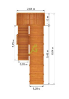 Детские горки + Детская деревянная зимняя горка "IgraGrad Snow Fox", скат 5,9 м 