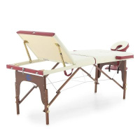 Массажные столы + Массажный стол складной деревянный Med-Mos JF-AY01 3-х секционный (темная рама)