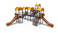 Детские уличные комплексы + Детский игровой комплекс серии солнышко "Забава" Н-1200 и Н-2000 (винтовой скат) ДИО 03070